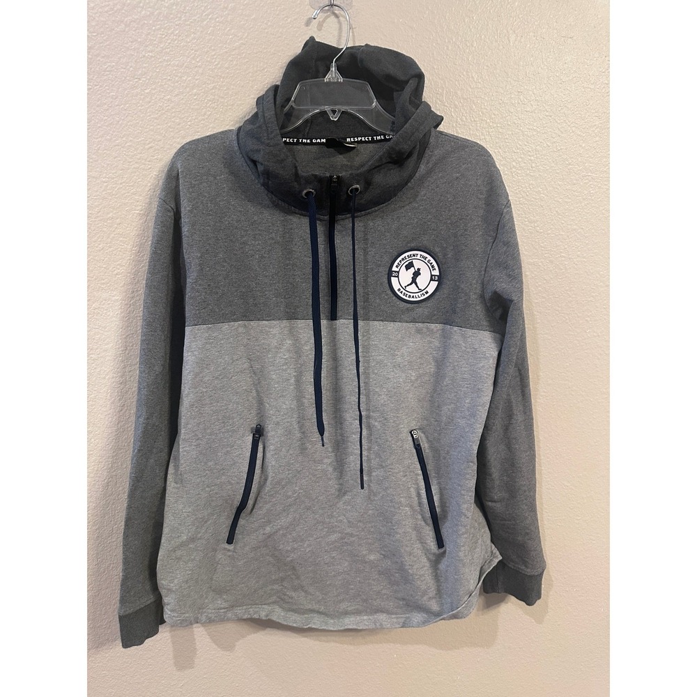 Baseballism Represent The Game Hoodie Pullover Sweatshirt XL Gray